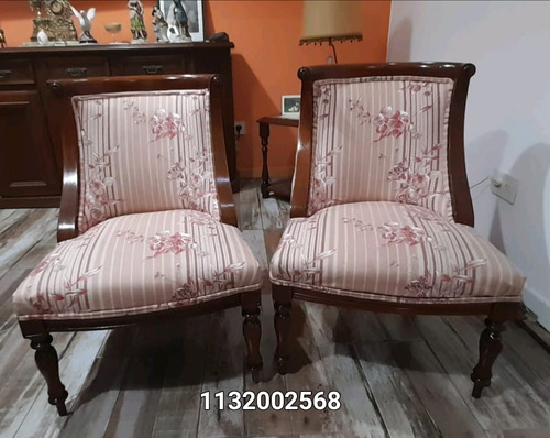 2 Sillones Poltrona Luis Xvi Roble Impecables