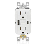 Leviton Guac1-w 15a Smartlockpro - Combinacion Gfci De Autoc