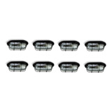 Pack X 8 Tortuga Exterior Metálica Oval Negro Apto Parrilla