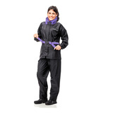 Capa De Chuva Motoqueira Feminina Nylon Pantaneiro Lilas 