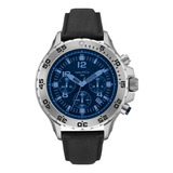 Reloj Nautica Nai19536g De Piel Azul Para Hombre