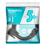 Cabo Hdmi Para Dvi-d 24+1 3 Metros Chip Sce