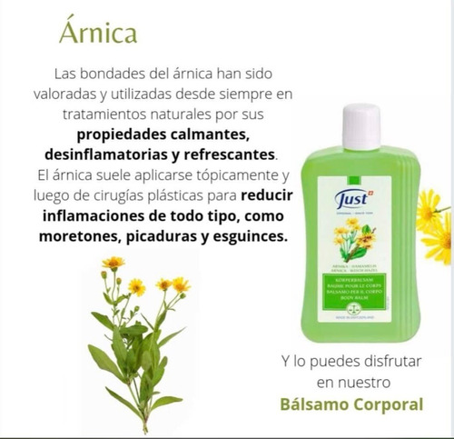 Locion De Arnica Y Hamamelis Just 45ml