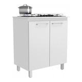 Balcão De Cozinha Para Cooktop 5 Bocas 2 Portas Branco