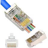 Fichas Blindada Rj45 Cat6  Canalizada Pasante X 50u