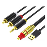 Cable De Conversión De Audio Digital A Analógico,fibra A Rca