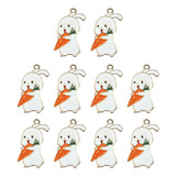 Llavero Con Forma De Conejo Fairy Charms For Crafts, 10 Unid