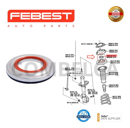 Rodamiento Base Amortiguador Toyota Celica 93-99 Foto 2