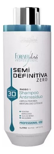 Shampoo Anti Resíduo Semi Definitiva 3d Forever Liss 1 Litro