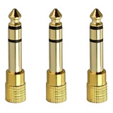 Kit Com 3 Adaptador P2 P3 / P10 Estéreo Gold Premium