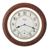 Reloj De Pared Vintage Bulova Clocks C4596 Madera Original