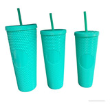 3 Vasos Textura Doble Pared Tipo Starbucks