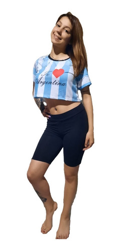 Camiseta Pupera Mujer Argentina Seleccion Mundial Sheli 2108