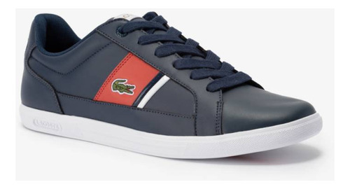 Zapatillas De Hombre Lacoste Modelo Europa 0120 De Cuero