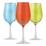 Set De 6 Copas De Vino 320cc Colores - Allegra