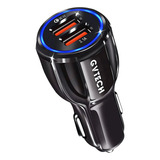 Gvtech Adaptador De Cargador De Coche, 34w/6a Qc 3.0 Usb