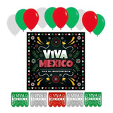 Set Decorativo Viva Mexico Fiestas Patrias Lona 1x1 Globos 