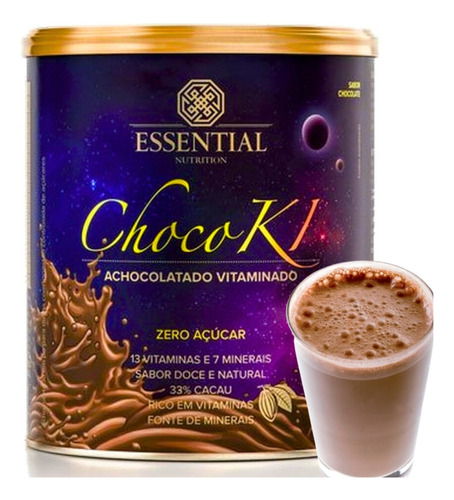 Chocoki Achocolatado Essencial Nutrition Zero Açucar 300 G