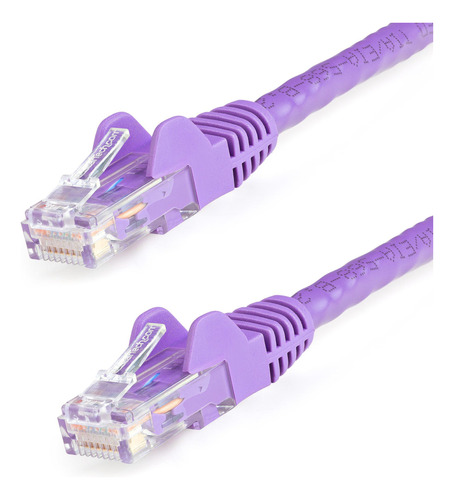 Cable 2m Púrpura De Red Gigabit Cat6 Ethernet Rj45 Snagless