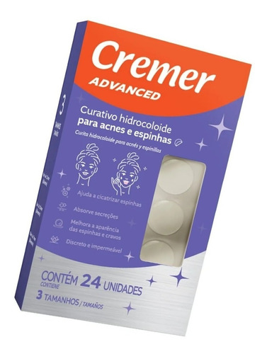 Curativo Adesivo Espinha Acne Ajuda A Cicatrizar Cx. 24unids