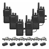 Walkie-talkies Tidradio 6 Piezas 3 Km Máx 2200 Mah