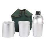 3pcs Conjunto De Panelas Alumínio Militar Canteen Cup Fogão