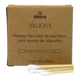 Kit Com 3 Hastes Flexíveis De Bambu 100% Biodegradável