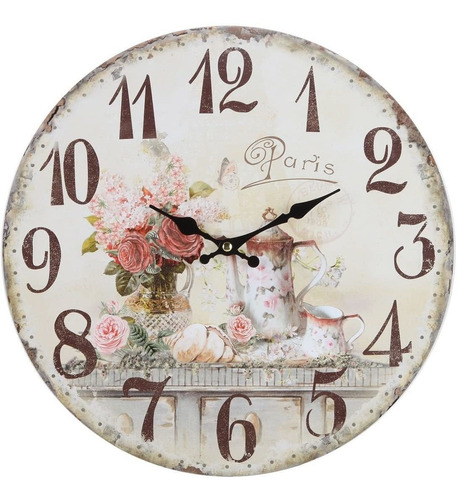 Reloj De Pared De La Cocina Francesa Vintage De Lilys H...