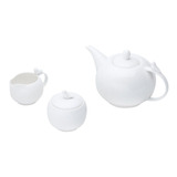 Conjunto 3 Peças Para Café De Porcelana Branca Birds Wolff