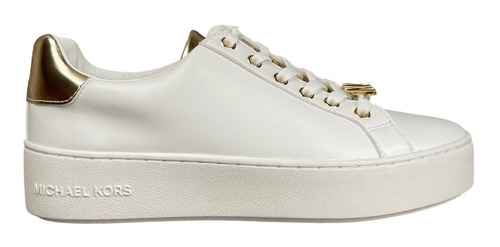 Tenis Casual Dama Michael Kors Original Poppy Lace Up White