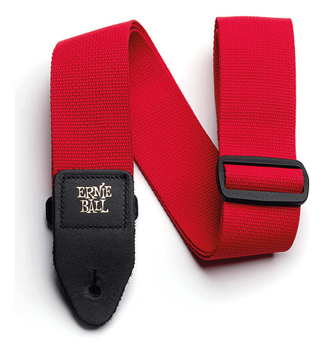 Correa Ernie Ball Polypro Roja Para Guitarra Y Bajo 