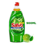Jabón Liquido Trastes Limón Y Hierbabuena Salvo 900ml - 1 Pz