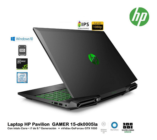 Hp Gamer 15-dk0005 Core I7-9750h 16gb 256gb+1tb 15.6 Gtx 4gb