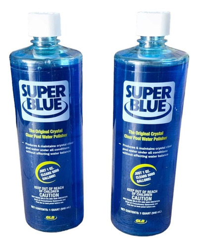 2 Litros Clarificador Super Blue Para Pulir Agua De Alberca