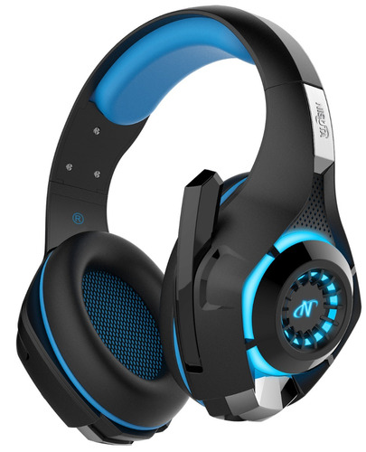 Auricular Gamer Con Microfono Nisuta Ps4 Azul Usb Led