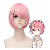 Pelucas - Max Beauty Girl Women Lolita Short Pink Anime Ram 