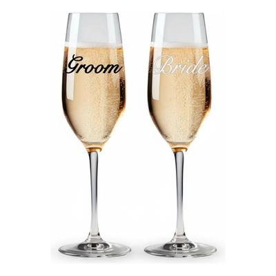 Copas De Champagne Para Novios Boda Bride Y Groom Brindis | Envío gratis