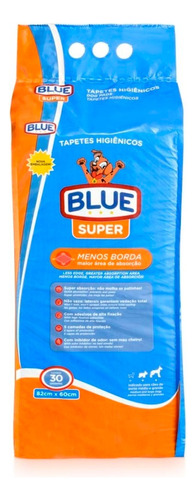 Tapete Higiênico Cães Super Blue Premium 30un. 82x60cm Expet