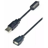 Cabo Extensor Usb 2.0 1,5 Metros Extensão,forte Fêmea/macho Cor Preto