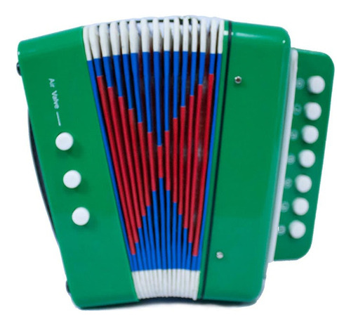 Acordeon Para Niños Meistehaft Verde 2 Bajos