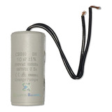 Capacitor Condensador Redondo 10mfd 10uf 250v Con Cable Fq 