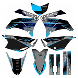 Kit Adesivo Lander Xtz Azul Plotagem Moto Trilha 0,20mm 