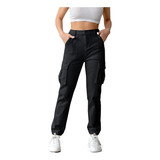 Pantalone Cargo Tipo Jogger Informales Talle Alto Para Mujer