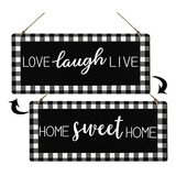 Señales - Home Sweet Home Sign Love Laugh Live Sign Wood Buf