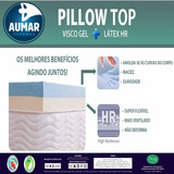 Pillow Top Visco Nasa Gel + Látex Hr Foam Casal 10cm