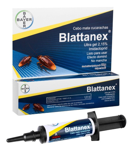 Gel De Cucarachas 10 G, Blattanex De Bayer