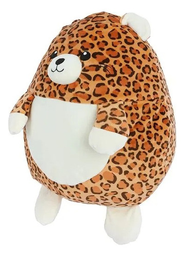 Leopardo Peluche Redondo Super Suave 35cm Miniso