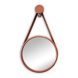 Espelho Redondo Decorativo Adnet 37cm Com Alça E Suporte