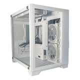 Gabinete Gamer Mid Tower Branco 4fans C/ Controladora