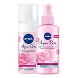 Kit Mousse Micelar + Bruma Hidratante Facial Nivea Aqua Rose